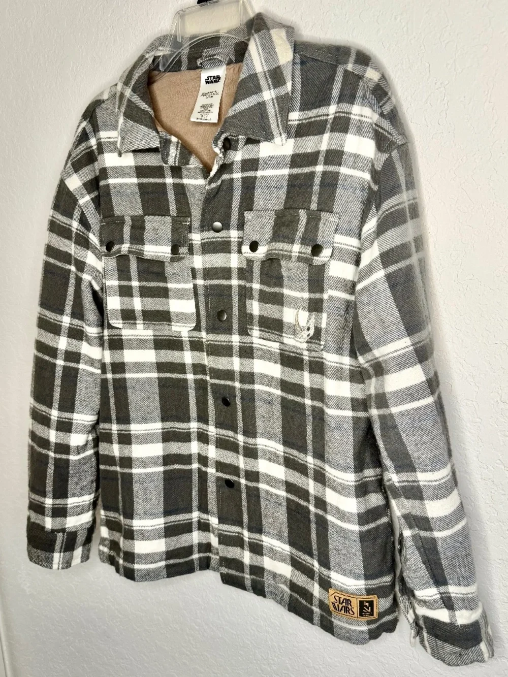 Disney Star Wars Plaid Flannel Jacket, Men's/Unisex Size S